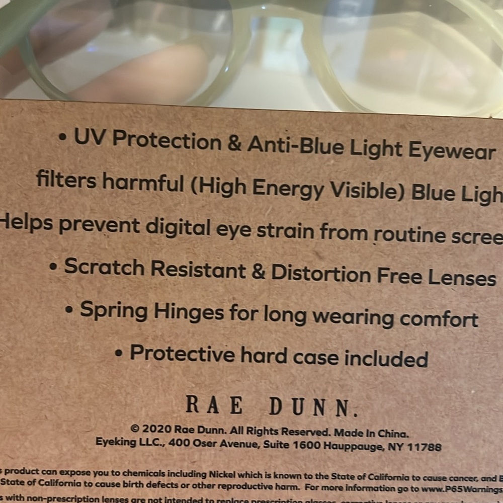 NWT! Rae Dunn Blue Light Glasses Set! - Picture 6 of 6